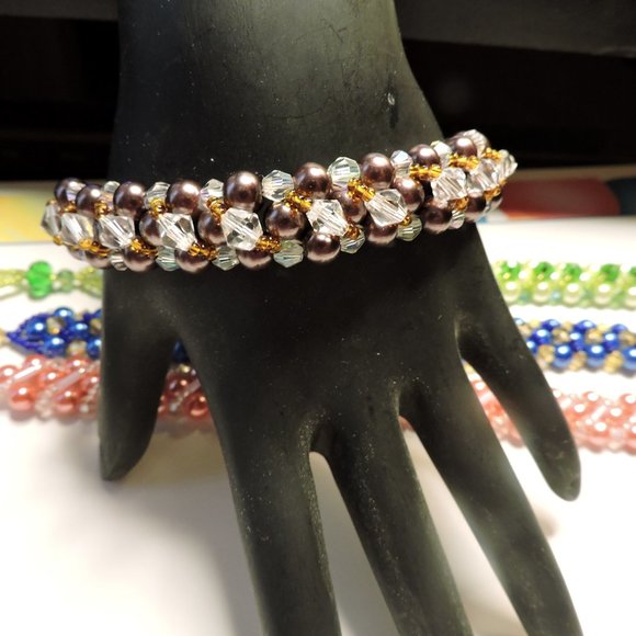 Sparkling Bracelets with bead clasp .. SB4 - Picture 15 of 16